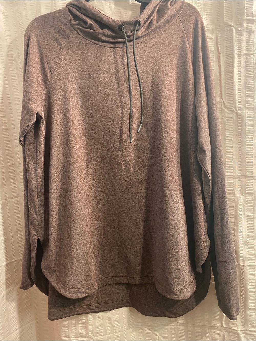 Athleta Uptempo Hoodie in Heathered Chocolate Brown